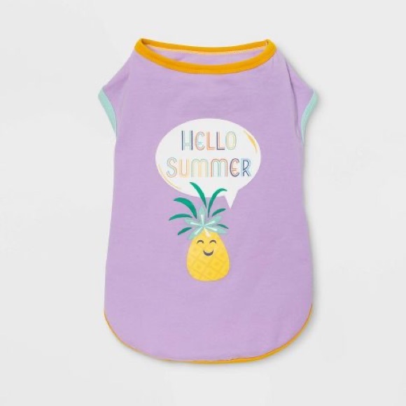Sun Squad Hello Summer Pineapple Dog Tank Top - Picture 2 of 8